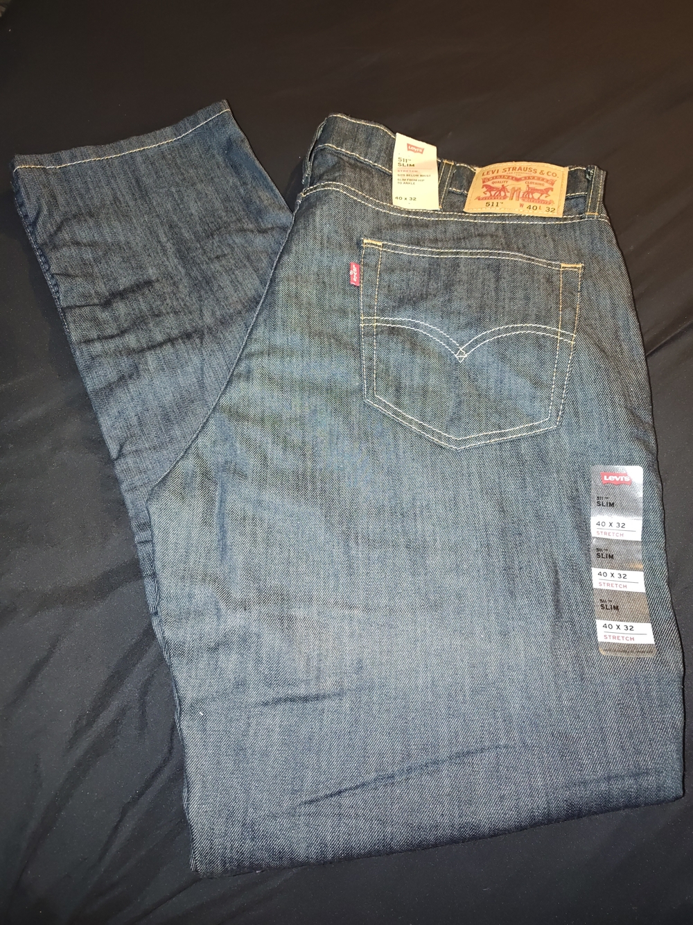 Levi's 511 Men's Slim Fit Dark Blue Jeans 40/32
